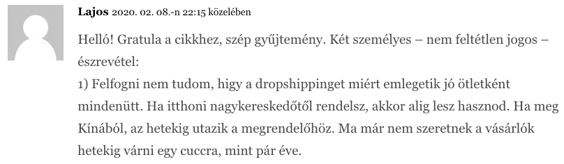 dropshipping webáruhéz